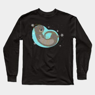 Otter Christmas Long Sleeve T-Shirt